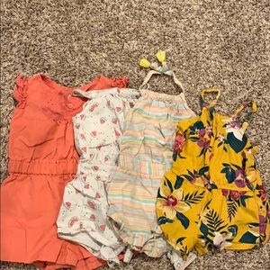 12-18m girls rompers